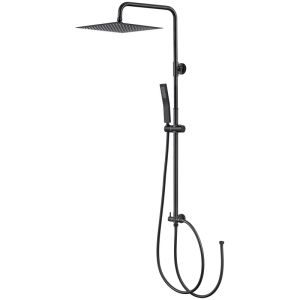 Auralum max coluna de chuveiro sem misturador inox 30×30 cm, altura ajustáv