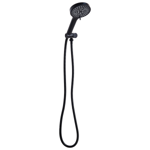 Conjunto de alcachofa y manguera mapiri 6 funciones negro