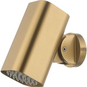 Spray quadrado 8x8 cm para tubo de duche ouro escovado metal