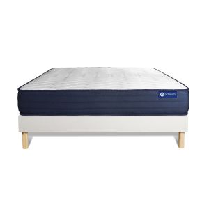 Conjunto de estrado branco + colchão actisom actilatex life (140x210 cm - e