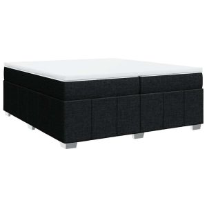 vidaXL cama box spring con colchón tela negro 200x200 cm