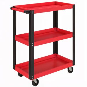 Carrinho de ferramenta 70,5x35x82,5 cm metal, pp color rojo Homcom