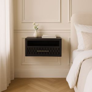 Mesa de Cabeceira Cadiz Entalhada com Nicho Aberto
