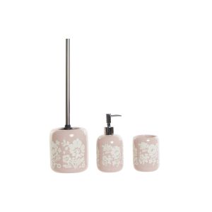 Conjunto de 3 azulejos cerâmicos cor-de-rosa para casa de banho 8x8x17,5cm