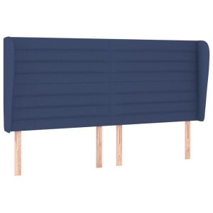 vidaXL cabecero con orejas de tela azul 163x23x118/128 cm