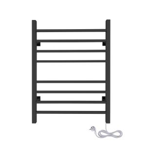 Aquecedor de toalhas 8 barras 150w 80x60cm preto