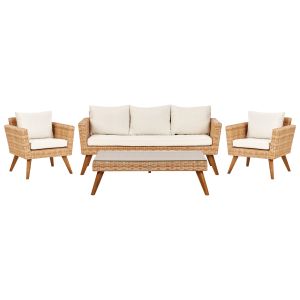 Conjunto lounge ratan sintético creme vittoria xl