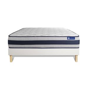 Conjunto de estrado branco + colchão actisom actimemo ergo (135x190 cm - es