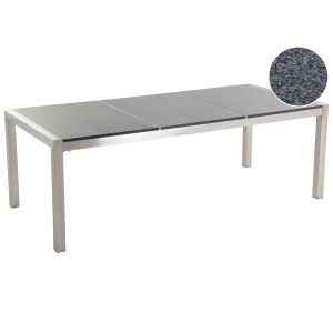 Mesa de refeição de jardim grosseto 220 cm 100 cm granito polido cinzento