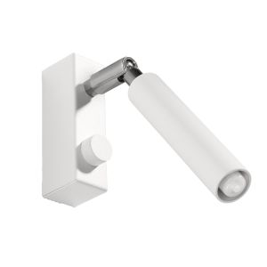 Lámpara de pared eyetech 1 blanco aluminio 3x20x10cm