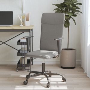 Cadeira de escritório altura regulável tecido cinzento-escuro wf651551