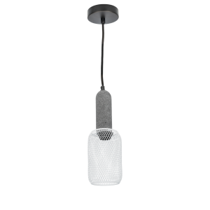 Luminária pendente gaiola quadrada ø 11cm, cabo 1,5m para lâmpada E27
