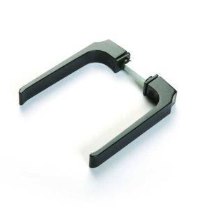 Par muleta para porta quadrado preto 4011 com 10 cm de comprimento