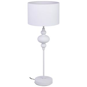 Candeeiro de mesa em metal branco 30x30x80h cm