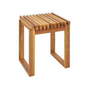 Mesa de apoio de jardim bellano 35 cm 40 cm madeira de acácia castanho