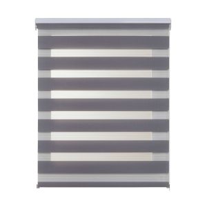 Estores noite e dia, estore de rolo duplo tecido prata 60 x 180 cm