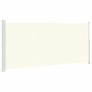 Toldo lateral retrátil para pátio 220x500 cm cor creme