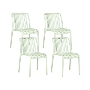 Conjunto de 4 cadeiras de jardim ariccia verde claro