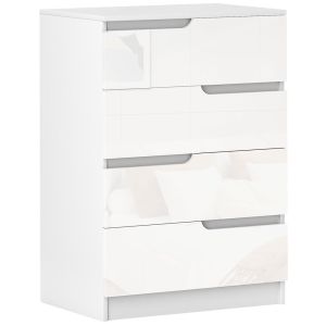 Cómoda com 4 gaveta 60x40x85 cm color blanco Homcom