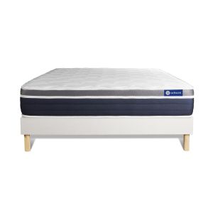 Conjunto de estrado branco + colchão actisom actimemo confort (200x200 cm -