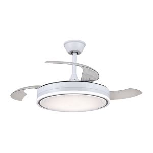 Ventilador de teto retrátil 106cm 30w luz LED e comando à distância raydan