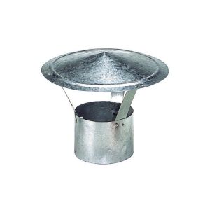 Chapéu galvanizado - wolfpack - 100 mm - cor cinza