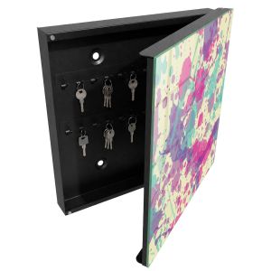 Caixa de chaves de parede decorativa 30x30x5, abertura à direita tulup