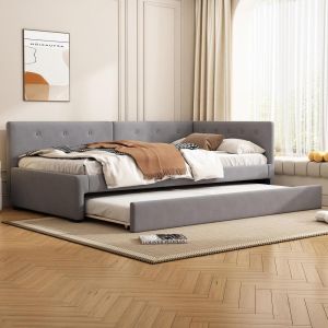 Daybed 90x200cm sofá-cama com gaveta sem colchão cinzento