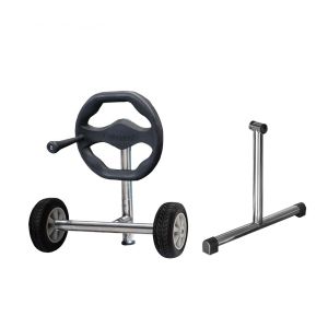 Suporte de enrolamento de cobertura kokido thor 59x72 cm com rodas inc