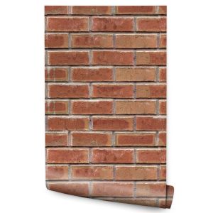 Papel de parede tijolo vermelho efeito 3d não tecido para quarto