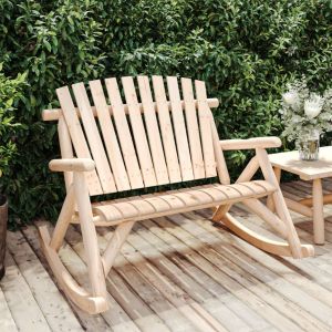 Banco de baloiço p/ jardim 2 lugares 123x96x102 cm abeto maciço pbk982573