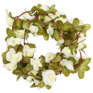 vidaXL guirnaldas de flores de navidad 6 uds blanco 250 cm