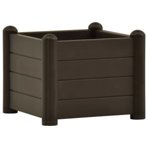 Arriate de jardín PP mocha 43x43x35 cm