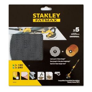 Folhas de lixa - stanley - kit para lixadeira de parede 5041125 - preto