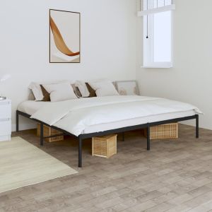 Cama 200x200 cm metal preto