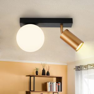 Nettlife luminária de teto negro gu10 25x13