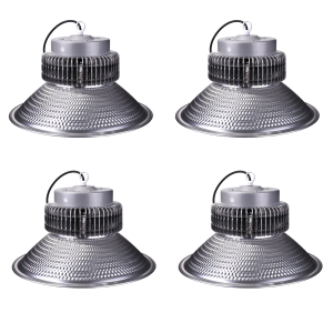 4x LED high bay, 20.000 lm 200 w, luz fria 6000 k, ip20