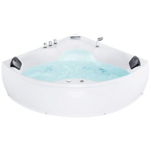 Banheira de hidromassagem de canto com LED senado 2050 x 1500 mm branco