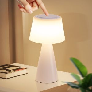 Nettlife candeeiro de mesa LED branco 13x13