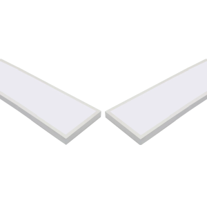 2x painel LED para surface 120x30 cm, 60w 5000lm, branco neutro 4200k