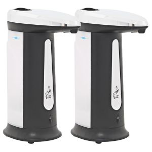 vidaXL dispensador de jabón automático con sensor y sonido 2 uds 800ml