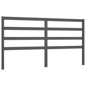 vidaXL cabecero de cama madera maciza de pino gris 186x4x100 cm