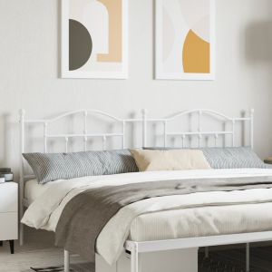 Cabeceira de cama 200 cm metal branco ptob3163