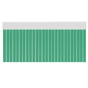 Cortina de porta PVC surca verde translúcido / 90 x 210