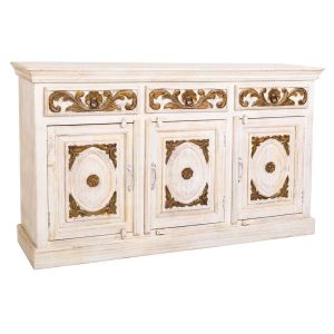 Aparador de madeira marrom 153x41x90