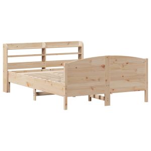 vidaXL estructura de cama sin colchón madera de pino blanco 150x200 cm