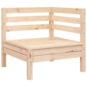 vidaXL sofá de esquina de jardín madera maciza de pino
