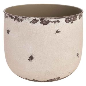 Vaso em metal castanho 40x40x33 cm (altura)