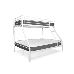 Beliche duplo branco metálico + 2 colchões