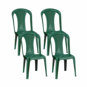 Pack 4 cadeiras exteriores empilháveis ​​sem braços napoli 56x75x79cm